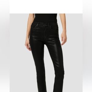 Hudson Barbara coated high waist black pant